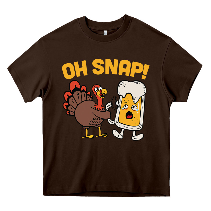 Oh Snap Thanksgiving Cute Turkey Day Heavy Core Tee by linhVisuals | Teevron