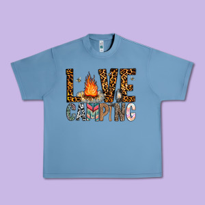 Love Camping Urban Heavy Tee Designed By Cowhidedigitalart