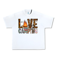White Love Camping Urban Heavy Tee - CowhideDigitalArt