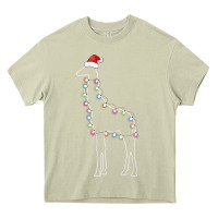 Mossy santa giraffe christmas color led Heavy Core Tee - linhVisuals