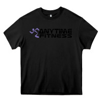 Black anytime fitness leg day Heavy Core Tee - linhVisuals