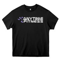 Black anytime fitness leg day Heavy Core Tee - linhVisuals