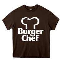 Chocolate Brown vintage burger chef classic Heavy Core Tee - linhVisuals