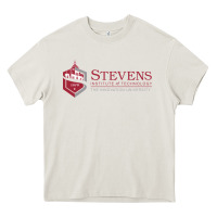 Cream Stevens Institute of Technology Heavy Core Tee - linhVisuals