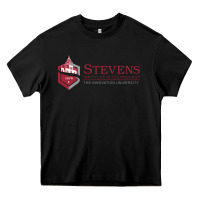 Black Stevens Institute of Technology Heavy Core Tee - linhVisuals