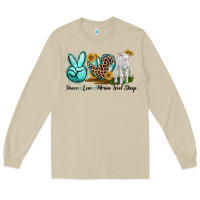 Mushroom Peace Love Merino Wool Sheep Long Sleeve Tee - LillyAllenDesigns