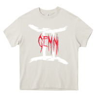 Cream zodiac series gemini classic Heavy Core Tee - linhVisuals