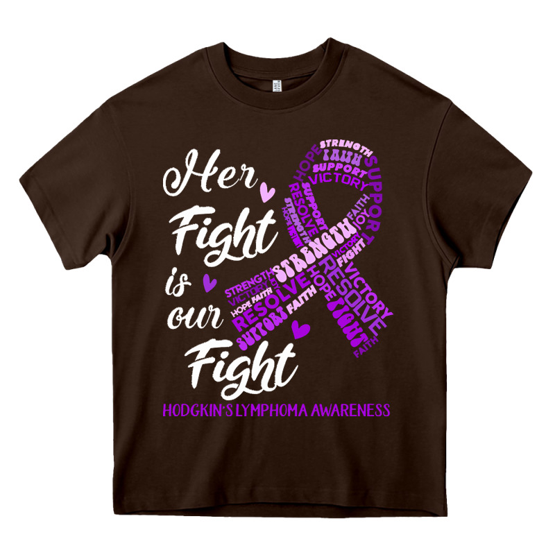 Hodgkins Lymphoma Awareness T  Shirt Hodgkin's Lymphoma Awareness Her Heavy Core Tee by linhVisuals | Teevron