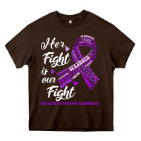 Chocolate Brown hodgkins lymphoma awareness t  shirt hodgkin's lymphoma awareness her Heavy Core Tee - linhVisuals