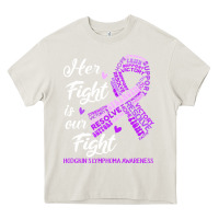 Cream hodgkins lymphoma awareness t  shirt hodgkin's lymphoma awareness her Heavy Core Tee - linhVisuals