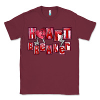 Burgundy Heart breaker Valentine's Day Classic Tee - FaDigitalArtStudio