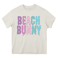 Cream beach bunny Heavy Core Tee - linhVisuals