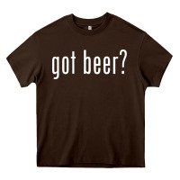 Chocolate Brown beer Heavy Core Tee - linhVisuals