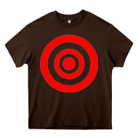 Chocolate Brown bullseye target Heavy Core Tee - linhVisuals