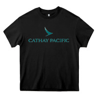 Black cathay pacific essential Heavy Core Tee - linhVisuals