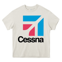 Cream cessnas Heavy Core Tee - linhVisuals