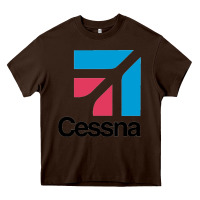 Chocolate Brown cessnas Heavy Core Tee - linhVisuals