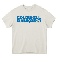 Cream coldwell banker Heavy Core Tee - linhVisuals