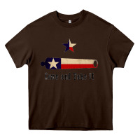 Chocolate Brown come and take it   texas flag essential Heavy Core Tee - linhVisuals