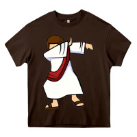 Chocolate Brown dabbing jesus christian dab dance Heavy Core Tee - linhVisuals