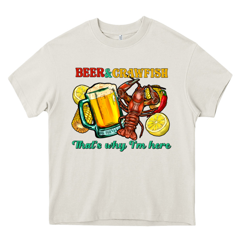 Beer&crawfish That's Why I'm Here Heavy Core Tee by FaDigitalArtStudio | Teevron