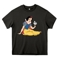 Asphalt snow white Heavy Core Tee - linhVisuals