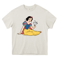 Cream snow white Heavy Core Tee - linhVisuals