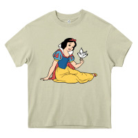 Mossy snow white Heavy Core Tee - linhVisuals