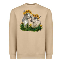 Mushroom baby goats Heavyweight Sweatshirt - RanaPortraitStore