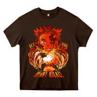 Chocolate Brown set your heart ablaze Heavy Core Tee - linhVisuals