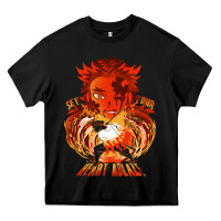 Black set your heart ablaze Heavy Core Tee - linhVisuals