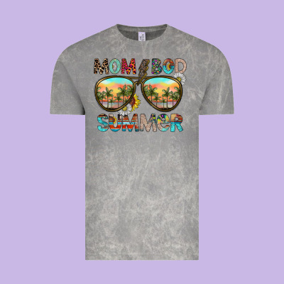 Mom Bad Summer Vintage Tee Designed By Cowhidedigitalart