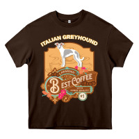 Chocolate Brown mom t  shirt italian greyhound best coffee   dog owner coffee lover gi Heavy Core Tee - linhVisuals