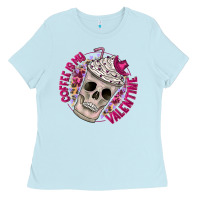 Baby Blue Coffee is my Valentine Ladies Tee - CowhideDigitalArt