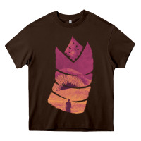 Chocolate Brown Dune Sandworm Heavy Core Tee - linhVisuals