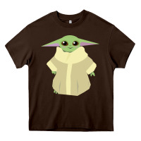 Chocolate Brown Baby Grogu Legend Heavy Core Tee - linhVisuals