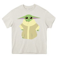 Cream Baby Grogu Legend Heavy Core Tee - linhVisuals