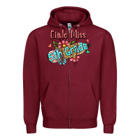 Burgundy little miss fifth grade Zipper Hoodie - Jasminsmagicworld