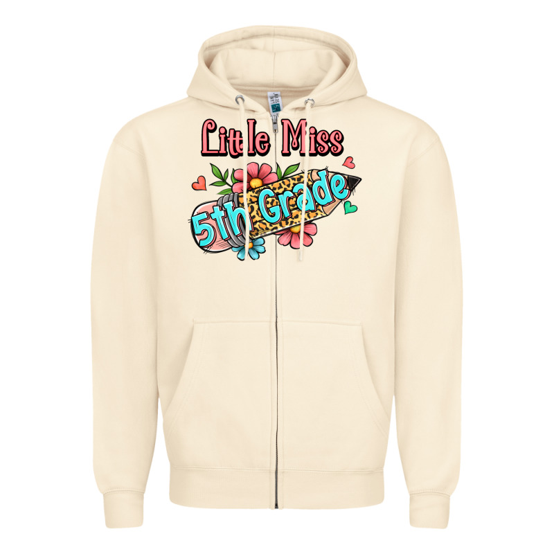 Little Miss Fifth Grade Zipper Hoodie by Jasminsmagicworld | Teevron