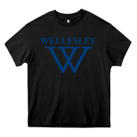 Black Wellesley College Heavy Core Tee - linhVisuals