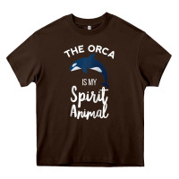 Chocolate Brown orca spirit animal killer whale ocean sea marine funny water raglan ba Heavy Core Tee - linhVisuals