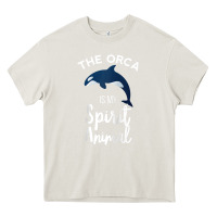 Cream orca spirit animal killer whale ocean sea marine funny water raglan ba Heavy Core Tee - linhVisuals