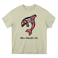 Mossy mill valley, california native american orca killer whale raglan baseb Heavy Core Tee - linhVisuals