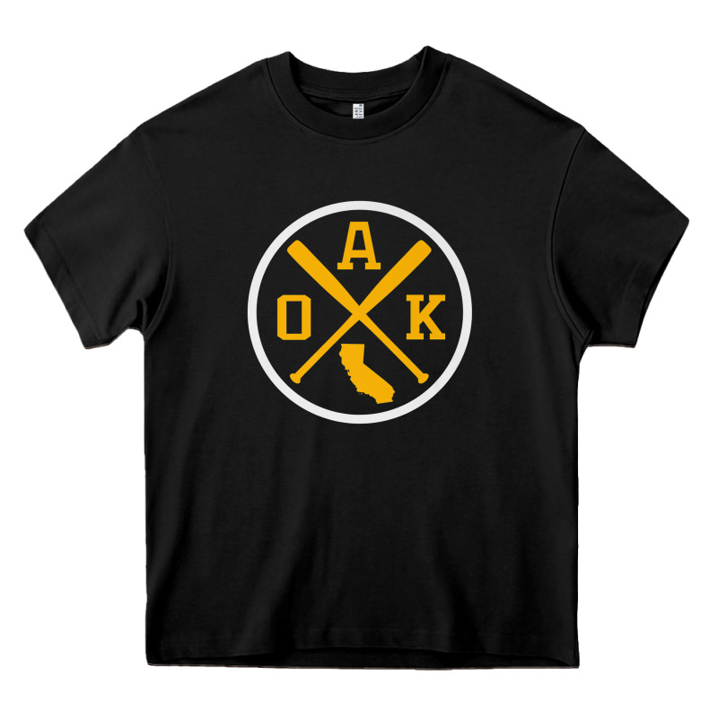 Retro Oakland Baseball Emblem Vintage Oak Premium Heavy Core Tee by linhVisuals | Teevron