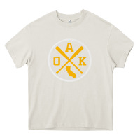 Cream retro oakland baseball emblem vintage oak premium Heavy Core Tee - linhVisuals