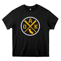 Retro Oakland Baseball Emblem Vintage Oak Premium Heavy Core Tee | Teevron