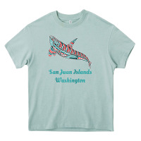 Arona san juan islands upward orca killer whale native american raglan baseb Heavy Core Tee - linhVisuals