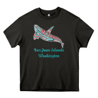 San Juan Islands Upward Orca Killer Whale Native American Raglan Baseb Heavy Core Tee | Teevron