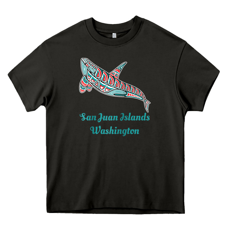 San Juan Islands Upward Orca Killer Whale Native American Raglan Baseb Heavy Core Tee by linhVisuals | Teevron
