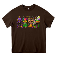 Chocolate Brown Mardi Gras afro gnomies Heavy Core Tee - FaDigitalArtStudio